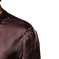 Violet Satin Long Sleeve Ascot Tie Shirt Top