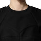 Black Cropped ZipperBack Sweatshirt Sweater