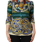 Multicolor Majolica Print Cotton Blouse Top