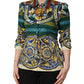 Multicolor Majolica Print Cotton Blouse Top