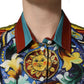 Multicolor Majolica Print Cotton Blouse Top