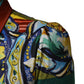 Multicolor Majolica Print Cotton Blouse Top