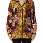 Multicolor Floral Long Sleeves Button Down Shirt Top