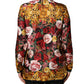 Multicolor Floral Long Sleeves Button Down Shirt Top