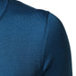 Blue Silk Sequined CrewNeck Pullover Sweater