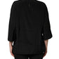 Black #dgfamily Silk Blouse Top