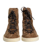 Brown Corduroy High Top Oxford Boots