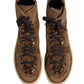 Brown Corduroy High Top Oxford Boots