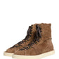 Brown Corduroy High Top Oxford Boots