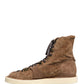 Brown Corduroy High Top Oxford Boots