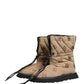 Brown Logo Print Lace Up Snow Boots Shoes