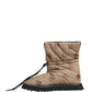 Brown Logo Print Lace Up Snow Boots Shoes
