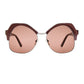 Brown Metal Sunglasses