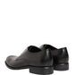 Black Calfskin Leather Derby Men Dress Shoes