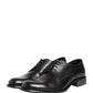 Black Calfskin Leather Derby Men Dress Shoes