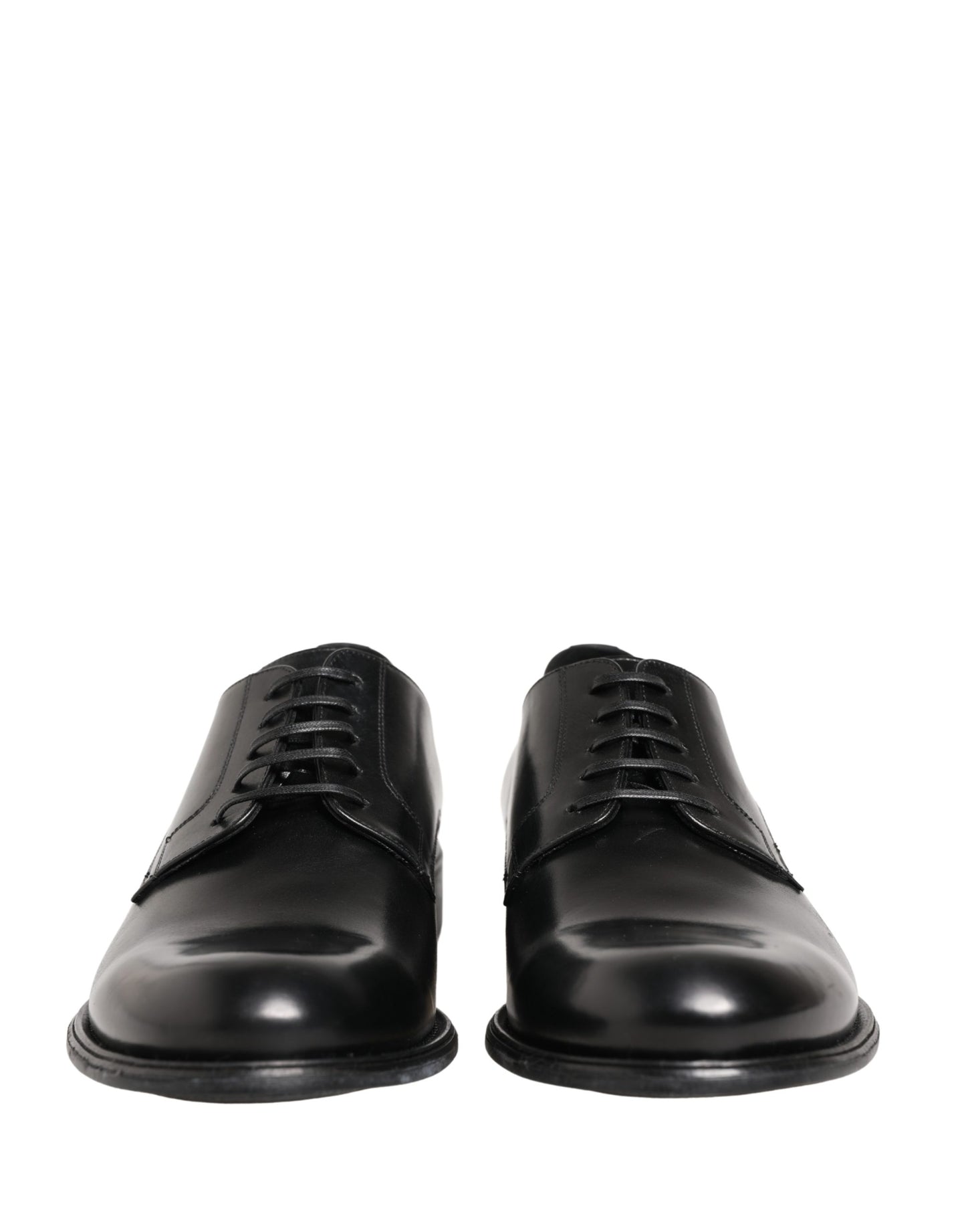 Black Calfskin Leather Derby Men Dress Shoes