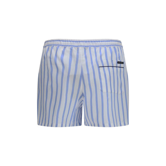 Blue Cotton Bermuda Shorts