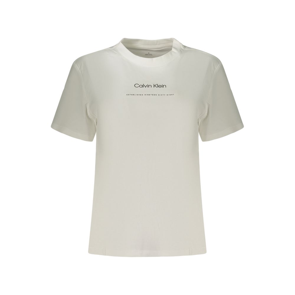 White Cotton Women T-Shirt