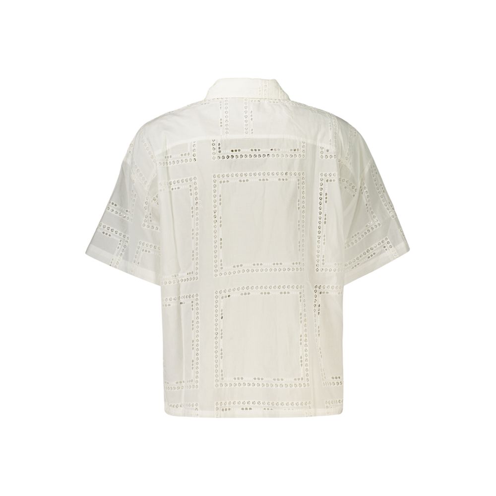 White Polyester Women's Shirt