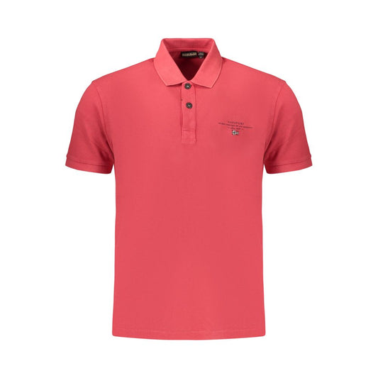 Red Cotton Men's Polo Shirt