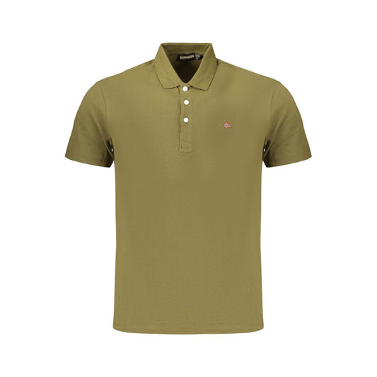 Green Cotton Men's Polo Shirt