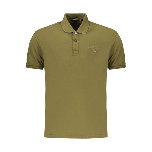 Green Cotton Men's Polo Shirt