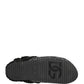Gray Faux Fur Jacquard Mules Sandals Shoes
