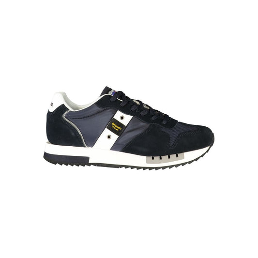 Blue Polyurethane Men's Sneaker
