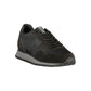 Black Polyester Mens Sneaker