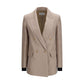 Beige Silk Clothing