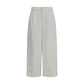 White Cotton Casual Pants