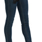 Blue Slim Fit Cropped Mid Waist Denim Jeans