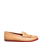 Beige Tassel Leather Men Slip On Loafers Shoes