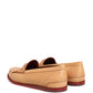 Beige Tassel Leather Men Slip On Loafers Shoes