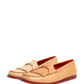 Beige Tassel Leather Men Slip On Loafers Shoes