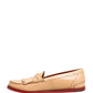Beige Tassel Leather Men Slip On Loafers Shoes