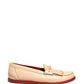 Beige Tassel Leather Men Slip On Loafers Shoes