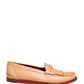 Beige Tassel Leather Men Slip On Loafers Shoes