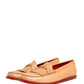 Beige Tassel Leather Men Slip On Loafers Shoes