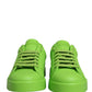 Green Leather Portofino Low Top Sneakers Shoes