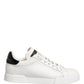 White Black Portofino Leather Sneakers Shoes