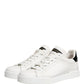 White Black Portofino Leather Sneakers Shoes