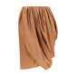 Beige Cotton Midi Skirt