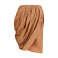Beige Cotton Midi Skirt