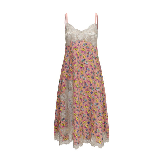 Multicolor Silk Casual Dress