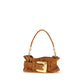 Beige Calf Leather Bos Taurus Shoulder Bag