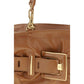 Brown Calf Leather Bos Taurus Handbag