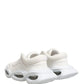 White Slip On Wave Low Top Sneakers Shoes