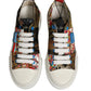 Multicolor Patchwork Low Top Sneakers Shoes