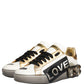 Multicolor Crystal StuddedLOVE Sneakers Shoes